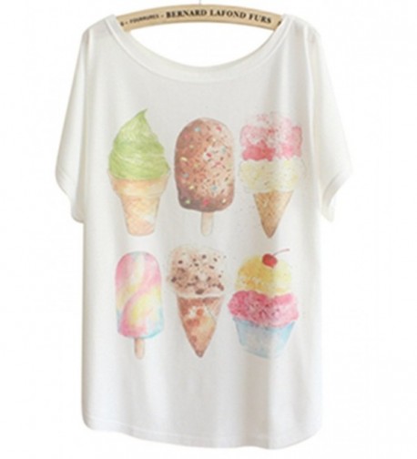 TangB Womens Cream Print T shirt