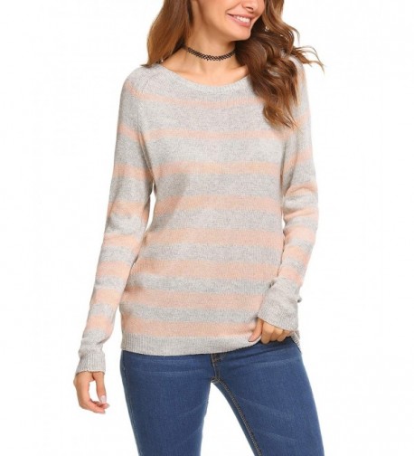 Zeagoo Womens Sleeve Patchwork Sweater