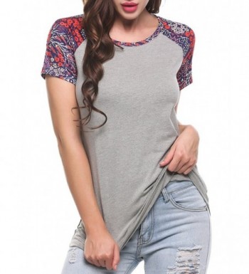 Womens Sleeve Floral Striped Blouse