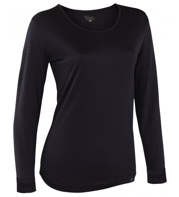 Women's Thermasilk Scoop-Neck Top - Black - CS1111F1236