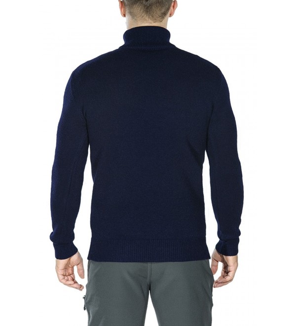 Men's Long Sleeve Essential Turtleneck Sweater Pullover - Blue ...