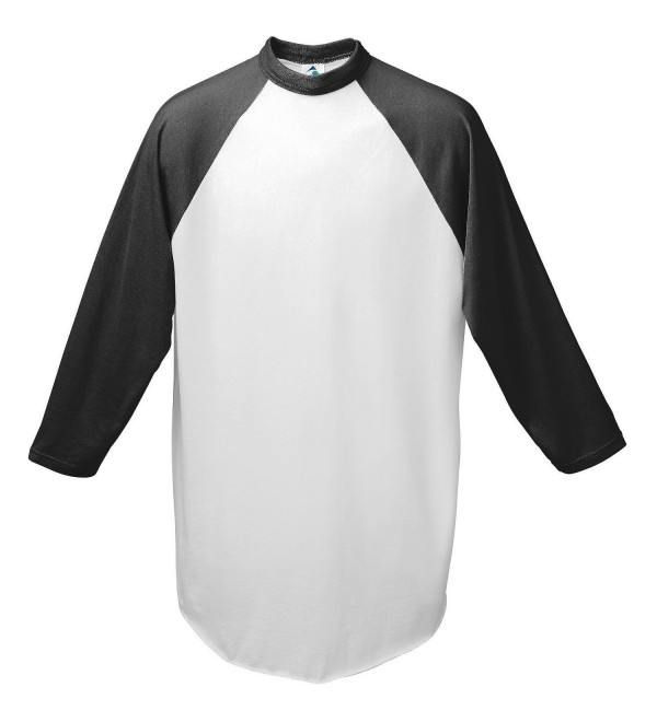 Augusta Baseball Jersey Raglan sleeves White Black Adult MD