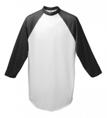 Augusta Baseball Jersey Raglan sleeves White Black Adult MD