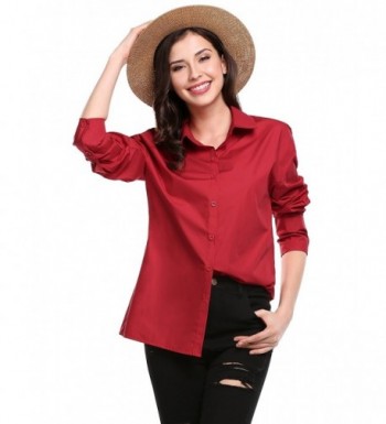 Zeagoo Womens Knotted Sleeve Blouse