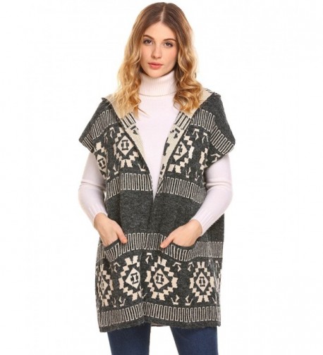 Easther Womens Sleeveless Knitted Cardigan
