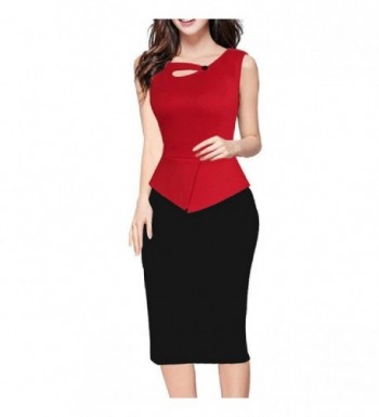 pqdaysun Womens Sleeveless Bodycon Business