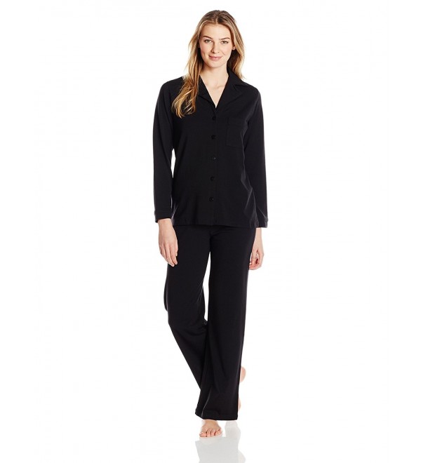 Shadowline Womens Pajama Set Notched Collar