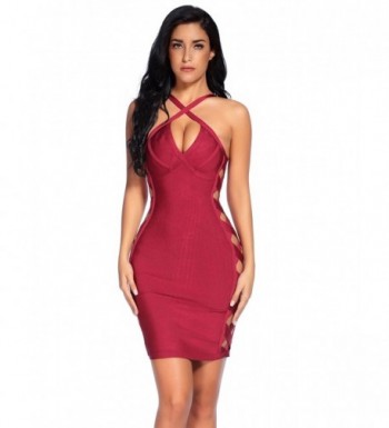 Meilun Womens Strap Bandage Bodycon