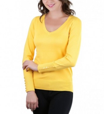 ToBeInStyle Womens Button V Neck Sweater