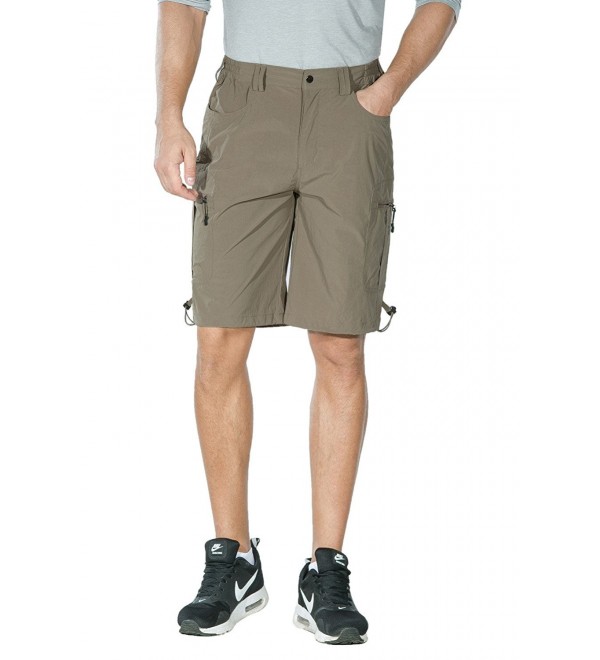 Men's Lightweight Breathable Soft Quick Dry Hiking Cargo Shorts - Khaki ...