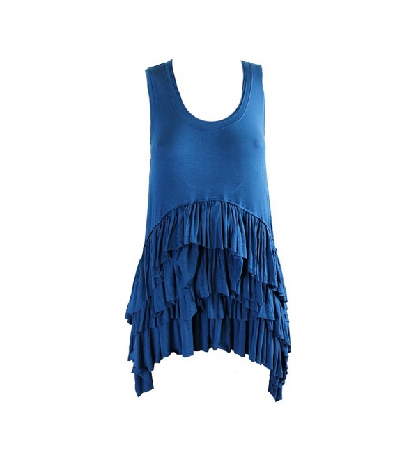 Grace Elements Sapphire Sleeveless Ruffle Hem