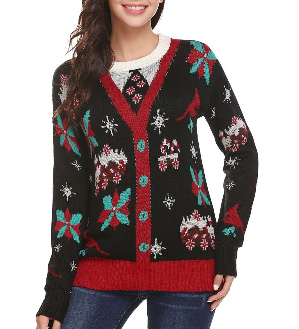 Easther Womens Christmas Sweater Pullover