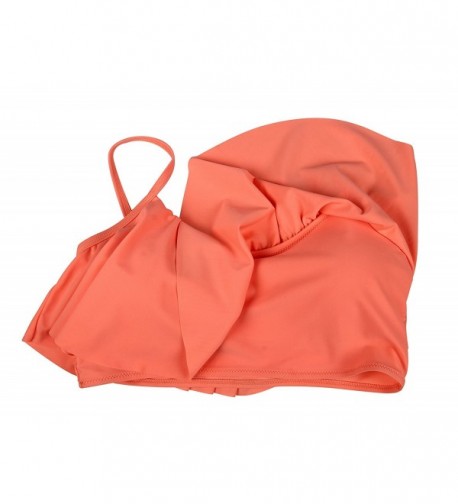 Women's Cute Ruffles Strap Swimsuit Crop Top Flounce Bikini Set ...