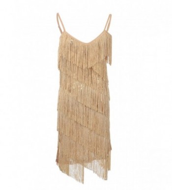 Anna Kaci Womens Fringe Backless Flapper