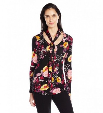 Allison Brittney Womens Floral Sleeve