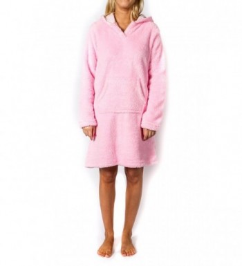 Womens Plush Hooded Tunic Sleep