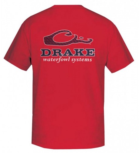 Drake Waterfowl Short Sleeve T Shirt Red medium