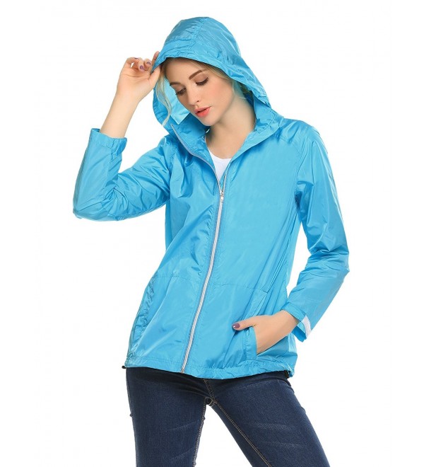 Womens Lightweight Waterproof Raincoat Long Sleeve Active Outdoor ...