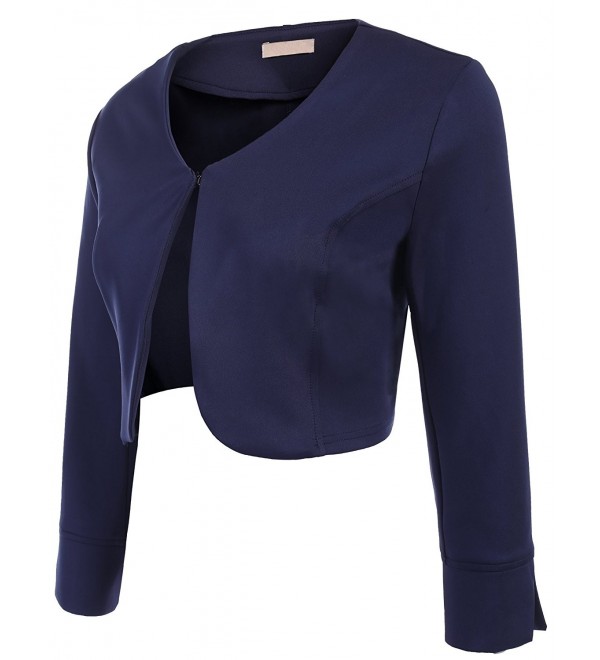 Womens V Neck Lightweight Bolero Jacket