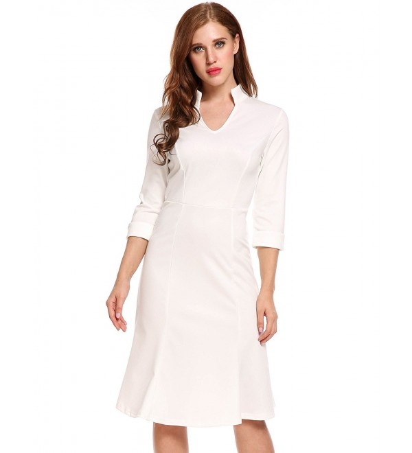 white business casual dress