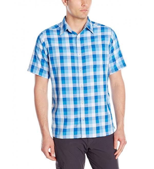 Men's Two Ocean Short Sleeve Shirt - Cowboy Blue - CD121LBSGUT