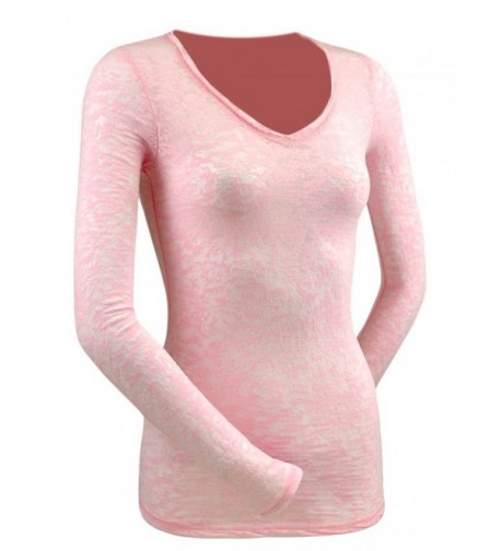 Womens Burnout Edge Shirt baby pink 2 x large