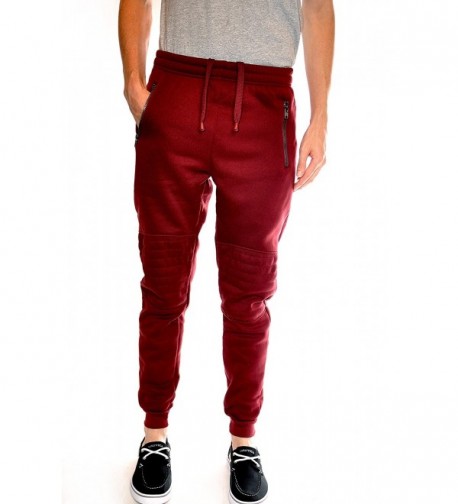 Men's Fashion Jogger Pants with Zipper Pockets and Diamond cut Knee Pad ...