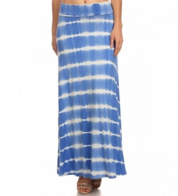 ReneeC Womens Striped Foldover Skirt