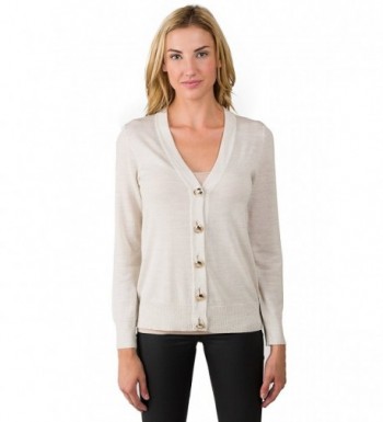 JENNIE LIU Womens Cardigan Sweater