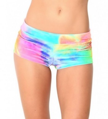 iHeartRaves Rainbow Velvet Shorts Bottoms