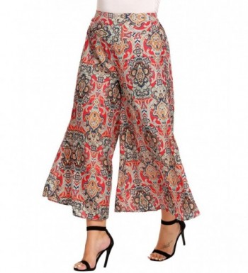 ZEAGOO Printed Waist Palazzo Pants