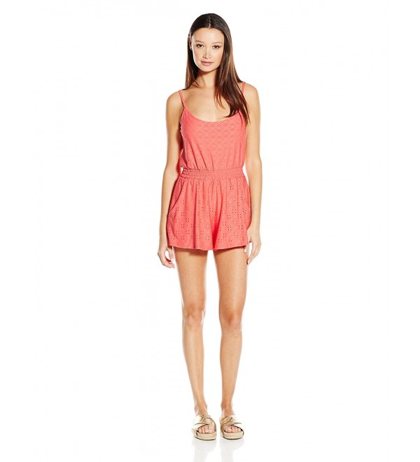 Lucy Love Womens Eyelet Romper