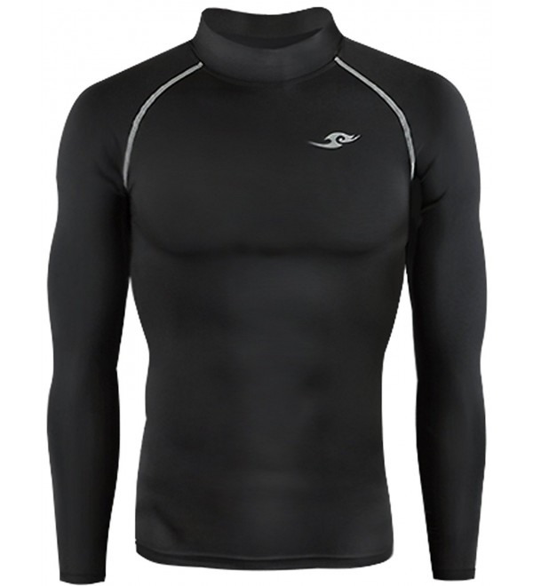 Take Five Skin Tight Compression Base Layer Black Running Shirt Mens ...
