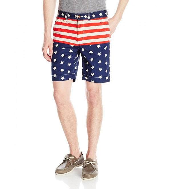 Men's Flag Color Blocked Short - Navy - CF12B90BX93