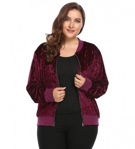 Womens Velvet Blazer Jacket Windbreaker