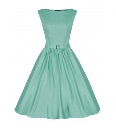 Huafeiwude Hepburn Vintage Sundresses Green