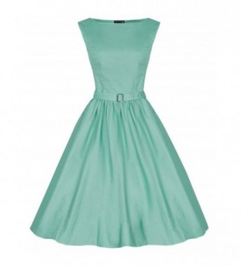 Huafeiwude Hepburn Vintage Sundresses Green