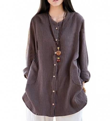 Womens Button Cotton Cardigan Shirts