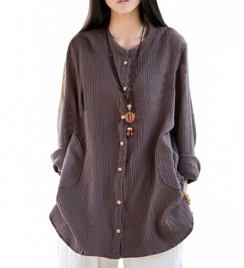 Womens Button Cotton Cardigan Shirts