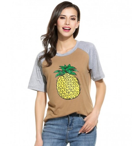 Zeagoo Summer Casual Pineapple T Shirt