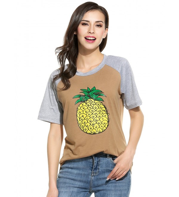 Zeagoo Summer Casual Pineapple T Shirt
