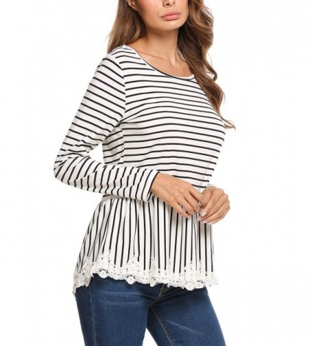 Soteer Womens Striped Sleeve T shirt