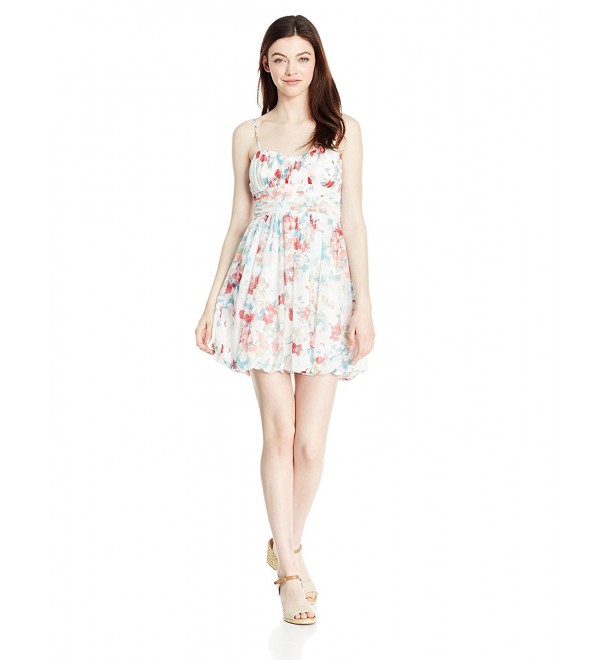 Speechless Juniors Dress Cream Floral