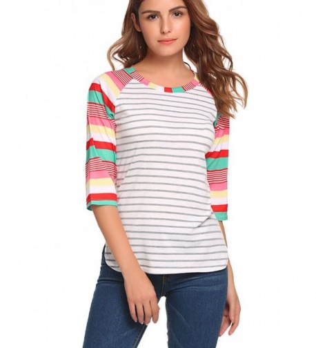 Halife Womens Striped Contrast Baseball