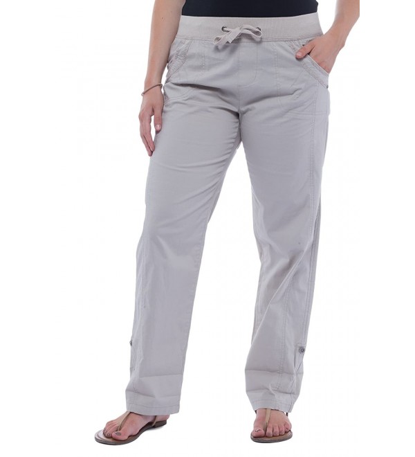 Women's Loose Fit Summer Pants With Roll-up Leg 2161 - Sandstone ...
