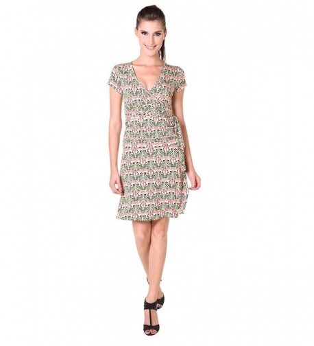 Chic Mariposa V Neck Damask Printed