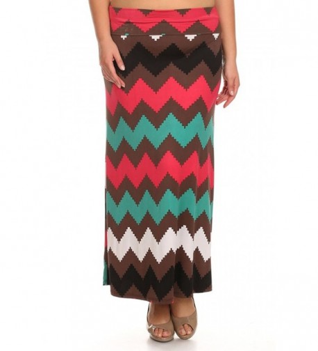 Womens Print Length Skirt Chevron