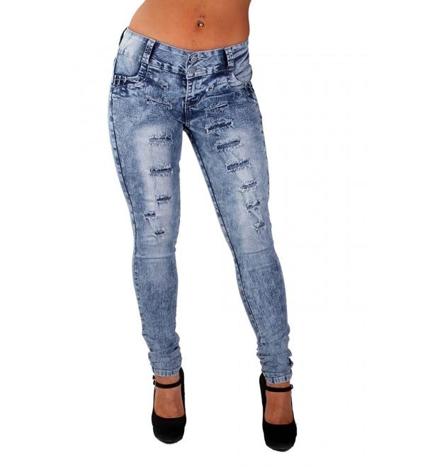 Diamante Style G675 Colombian Design Butt Lift Levanta Cola Ripped Skinny Jeans Co11vqr4vs5 