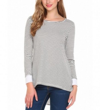 Mofavor Womens Striped Raglan T Shirts