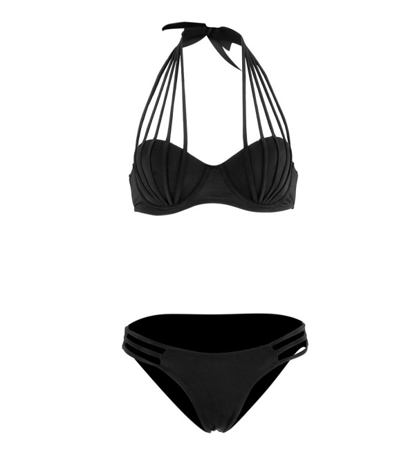 Women's Swimwear Push Up Bikini Bandeau Bathing Suits 2 Piece Swimsuits ...